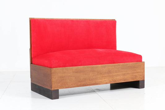 Art Deco Oak Haagse School Bench or Sofa by Willem Penaat for Metz & Co, 1920s