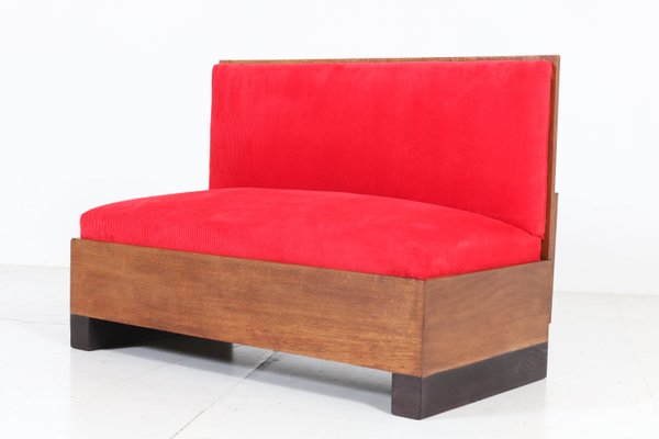 Art Deco Oak Haagse School Bench or Sofa by Willem Penaat for Metz & Co, 1920s-MY-738799