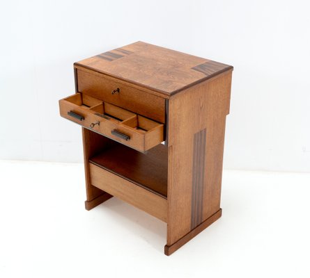 Art Deco Oak Sewing Table by by P.E.L. Izeren for de Genneper Molen, 1920s-MY-1304745