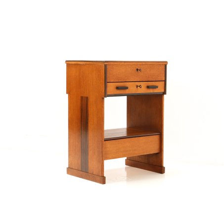 Art Deco Oak Sewing Table by by P.E.L. Izeren for de Genneper Molen, 1920s-MY-1304745