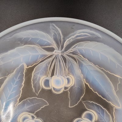 Art Deco Opalescent Glass Bowl with Cherries by G. Vallon, France, 1930s-SAK-1785231