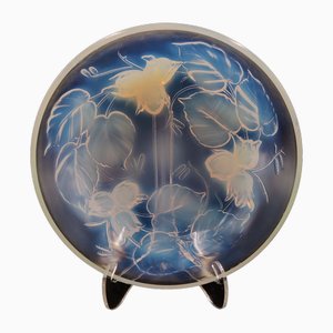 Art Deco Opalescent Glass Bowl with Hazelnut Motif by Marcel Guillard for Etling, France, 1930s-SAK-1785246