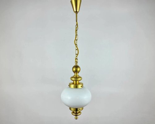 Art Deco Opaline Glass Chandelier-GYX-1343832