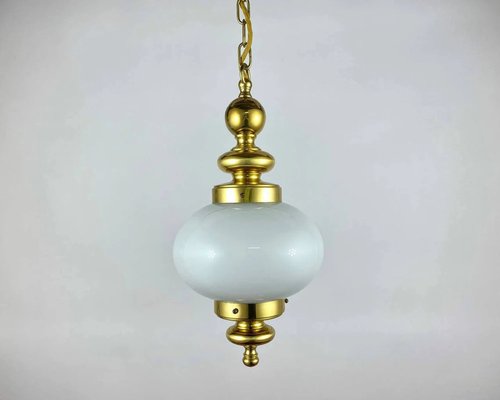 Art Deco Opaline Glass Chandelier-GYX-1343832