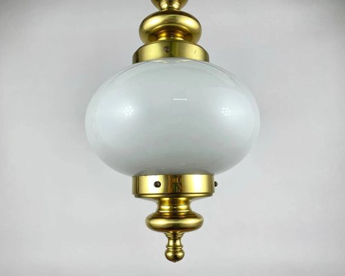 Art Deco Opaline Glass Chandelier-GYX-1343832