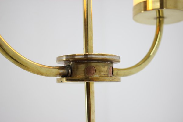 Art Deco or Bauhaus Brass Pendant Lamp, 1930s-TZ-933429