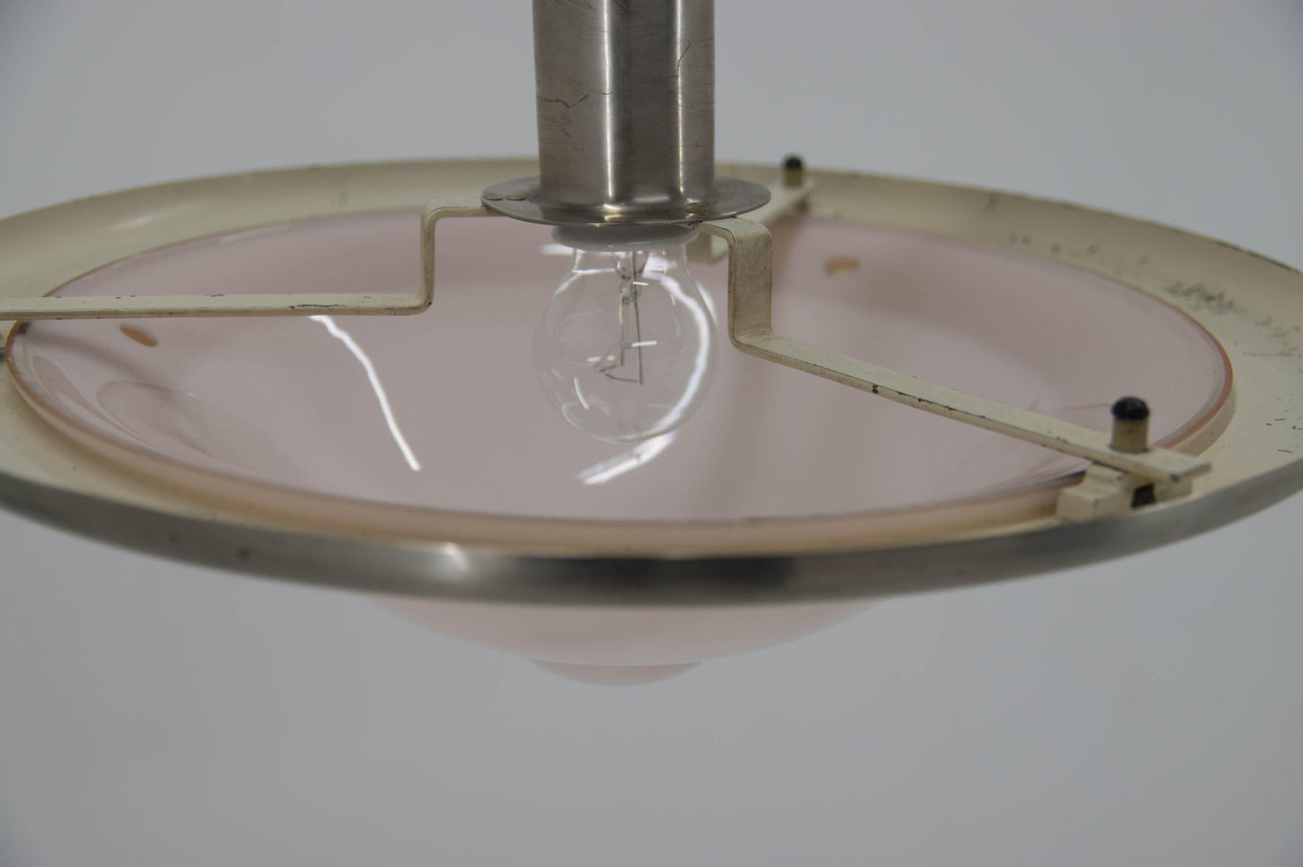 Art Deco or Bauhuas Pink Nickel-Plated Pendant Lamp by Franta Anyz, 1920s