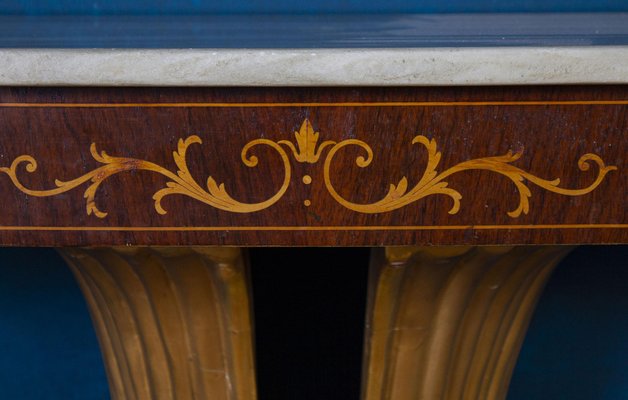 Art Deco Oval Console Table, Italy, 1940s-MBH-1422537