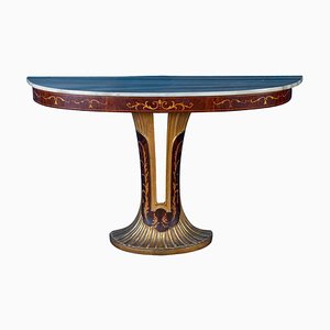 Art Deco Oval Console Table, Italy, 1940s-MBH-1422537