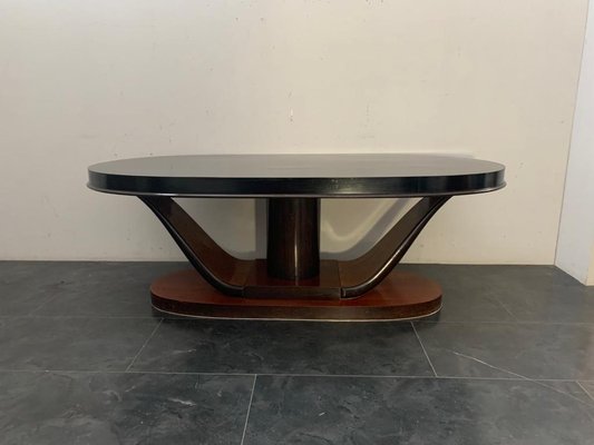 Art Deco Oval Mahogany Dining Table-IJR-852064