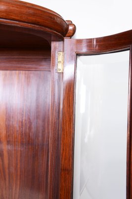 Art Deco Oval-Shaped Sideboard in Rosewood & Original Glass and Mirror, Czech, 1920s-WHY-1778015