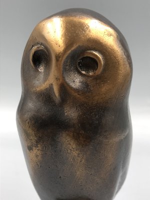 Art Deco Owl Sculpture, 1920s, Bronze-XOP-2028097