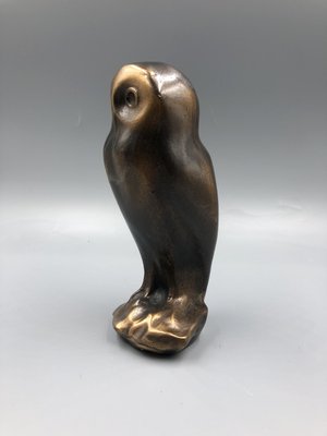 Art Deco Owl Sculpture, 1920s, Bronze-XOP-2028097