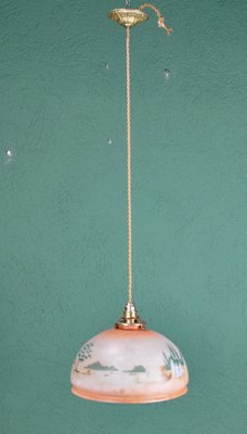 Art Deco Painted Ceiling Lamp, 1920s-ROJ-605647