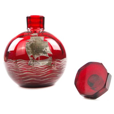 Art Deco Parfume Bottle from Josephinehutte, Poland, 1930s-BKO-1824364