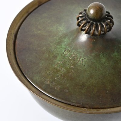 Art Deco Patinated Bronze Box by Just Andersen, 1930s-IXK-2034791