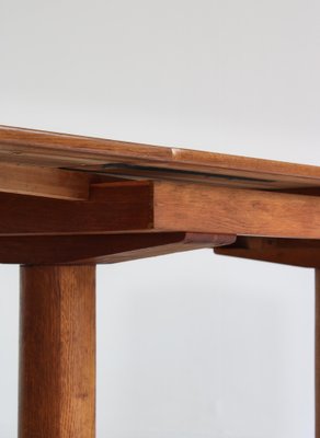 Art Deco Patinated Oak Table, 1930s-WRF-1449445