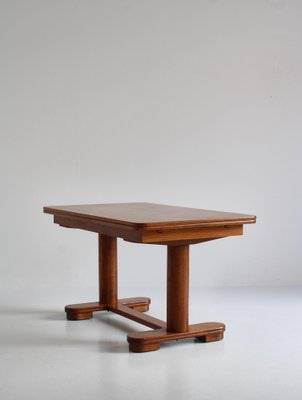 Art Deco Patinated Oak Table, 1930s-WRF-1449445