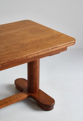 Art Deco Patinated Oak Table, 1930s-WRF-1449445