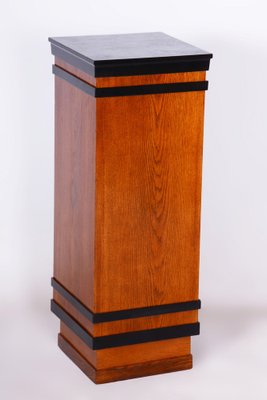 Art Deco Pedestal in Beech and Oak Veneer, Former Czechoslovakia, 1920s-WHY-1790750