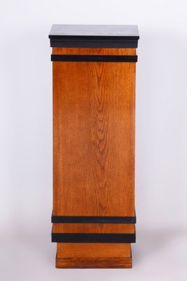 Art Deco Pedestal in Beech and Oak Veneer, Former Czechoslovakia, 1920s-WHY-1790750