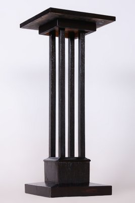 Art Deco Pedestal in Oak, 1920s-WHY-1734268