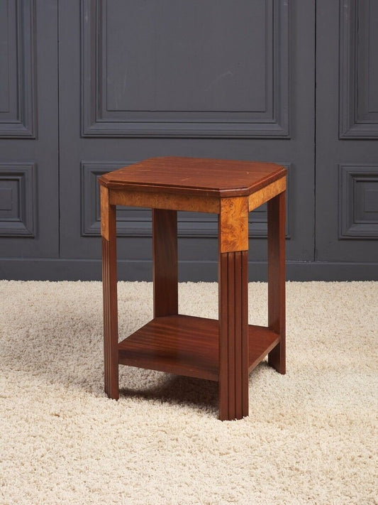 Art Deco Pedestal Table with Double Tops, 1930s