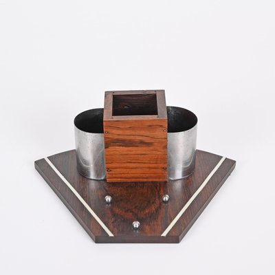 Art Deco Pen Holder in Macassar Wood, Italy, 1930s-JDR-1360786