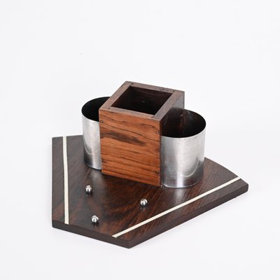 Art Deco Pen Holder in Macassar Wood, Italy, 1930s-JDR-1360786