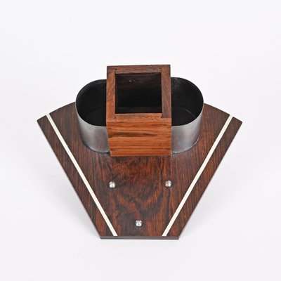 Art Deco Pen Holder in Macassar Wood, Italy, 1930s-JDR-1360786