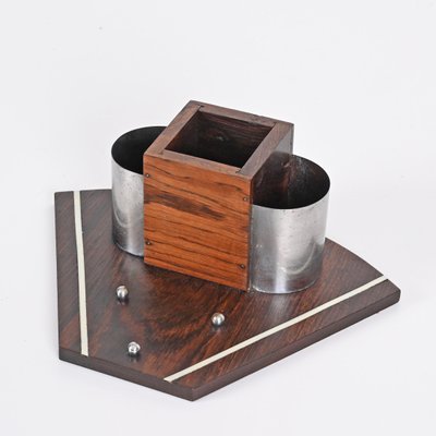 Art Deco Pen Holder in Macassar Wood, Italy, 1930s-JDR-1360786