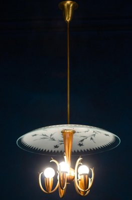 Art Deco Pendant Lamp in the Style of Pietro Chiesa for Fontana Arte, Italy, 1940s-MBH-1060749