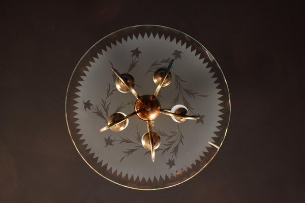 Art Deco Pendant Lamp in the Style of Pietro Chiesa for Fontana Arte, Italy, 1940s-MBH-1060749