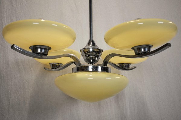 Art Deco Pendant Light, Czechoslovakia, 1930s-TZ-1135356