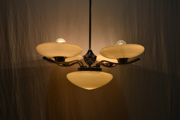 Art Deco Pendant Light, Czechoslovakia, 1930s-TZ-1135356