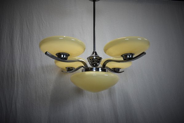 Art Deco Pendant Light, Czechoslovakia, 1930s-TZ-1135356