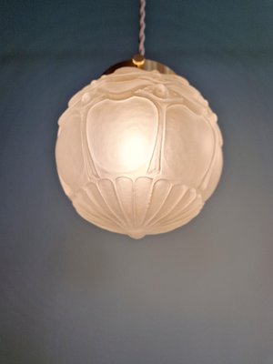 Art Deco Pendant Light in Satin Glass, 1930s-FAX-2020014