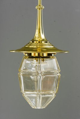 Art Deco Pendant with Cut Glass Shade, Vienna, Austria, 1920s-SPD-1768741