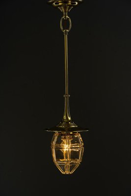 Art Deco Pendant with Cut Glass Shade, Vienna, Austria, 1920s-SPD-1768741