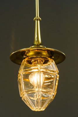 Art Deco Pendant with Cut Glass Shade, Vienna, Austria, 1920s-SPD-1768741