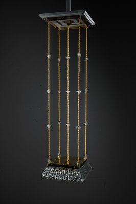 Art Deco Pendants with Cut Glass Shades, Vienna, Austria, 1920s, Set of 2-SPD-1768732