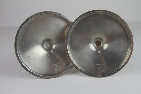 Art Deco Pewter Candle Holders by Just Andersen, 1930s, Set of 2-WIX-1752421