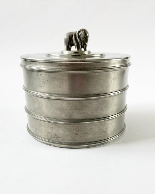 Art Deco Pewter Jar by Sylvia Stave for C. G. Hallberg, 1930s