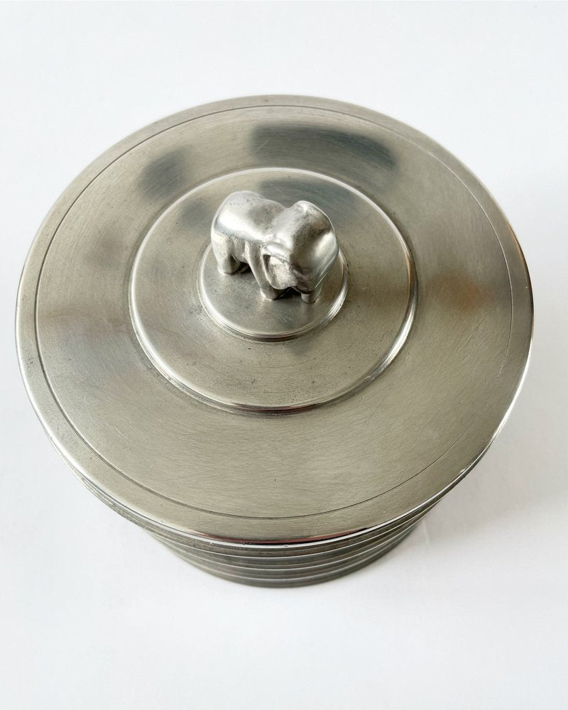 Art Deco Pewter Jar by Sylvia Stave for C. G. Hallberg, 1930s