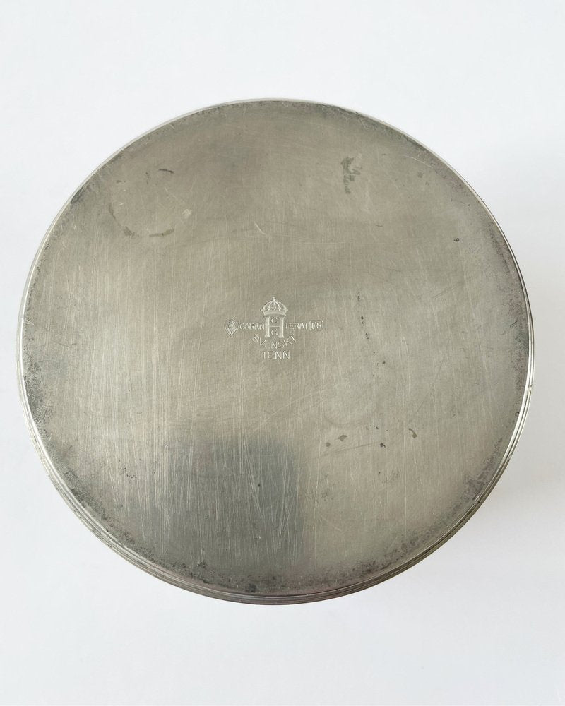 Art Deco Pewter Jar by Sylvia Stave for C. G. Hallberg, 1930s