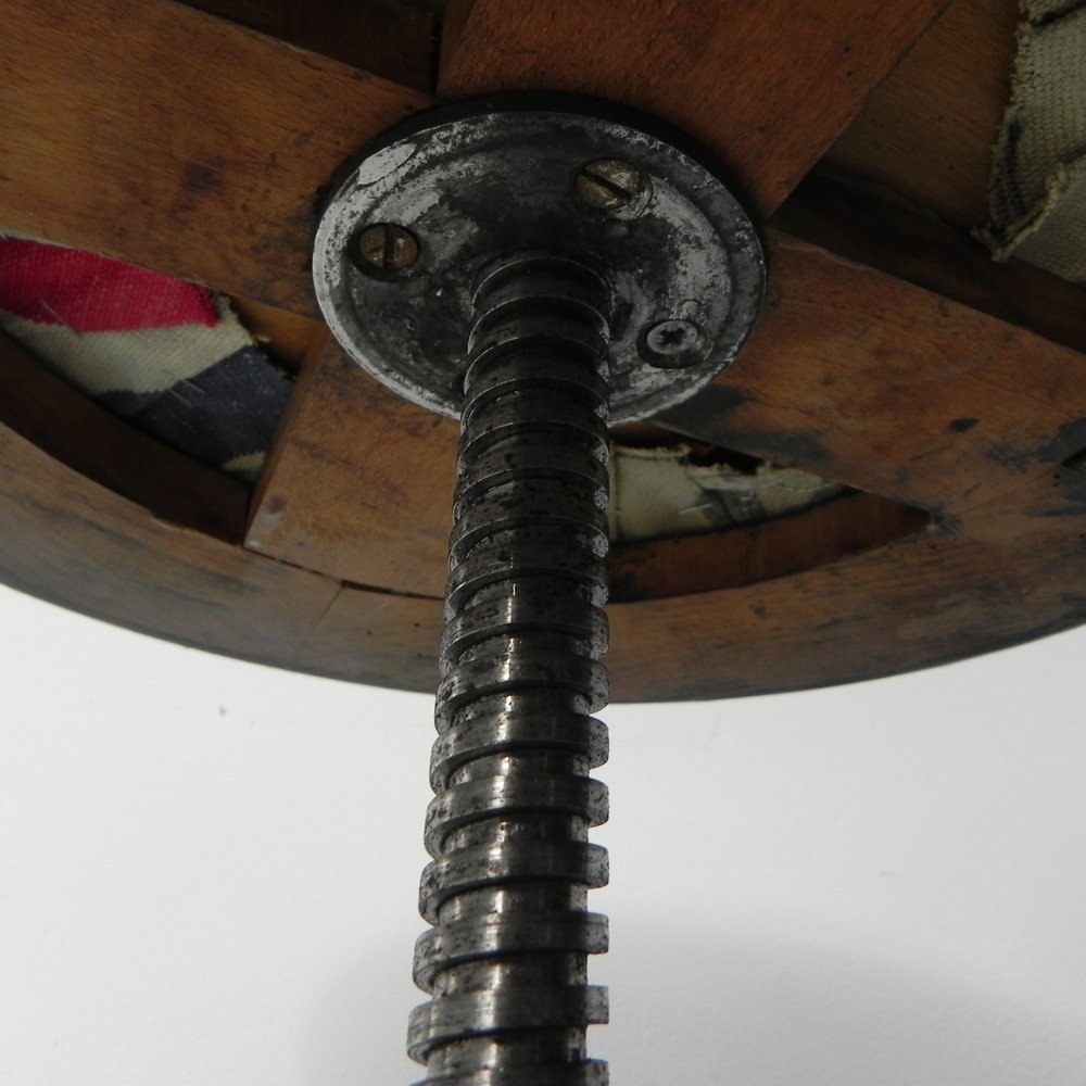 Art Deco Piano Stool on Tripod, 1930s