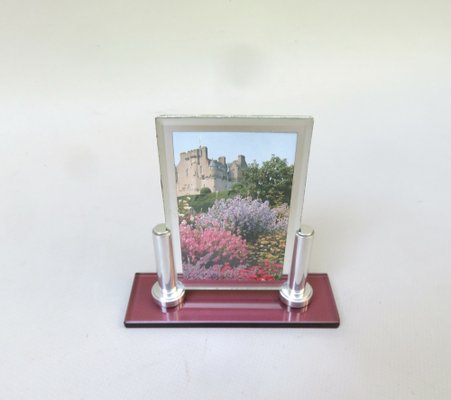 Art Deco Picture Frame in Glass & Aluminum, 1920s-EY-1785430