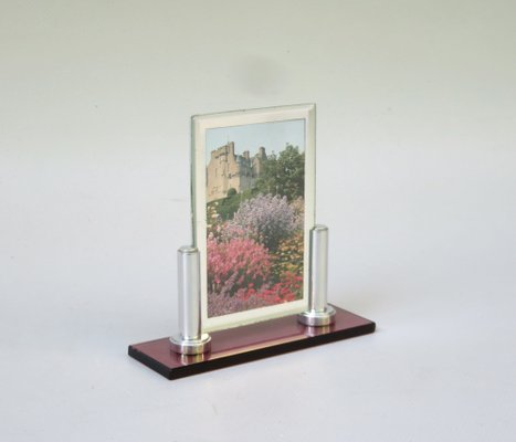 Art Deco Picture Frame in Glass & Aluminum, 1920s-EY-1785430