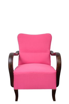 Art Deco Pink Armchairs, 1920s, Set of 2-OXJ-823966