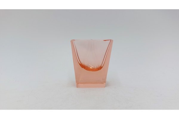 Art Deco Pink Glass Liquor Decanter and Glasses, Czech Republic, 1930s, Set of 7-BXB-1408963